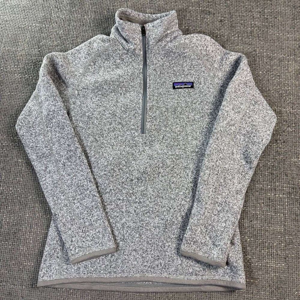 Patagonia Better Sweater 1/4 Zip Pullover Women XS Gray Heather Fleece